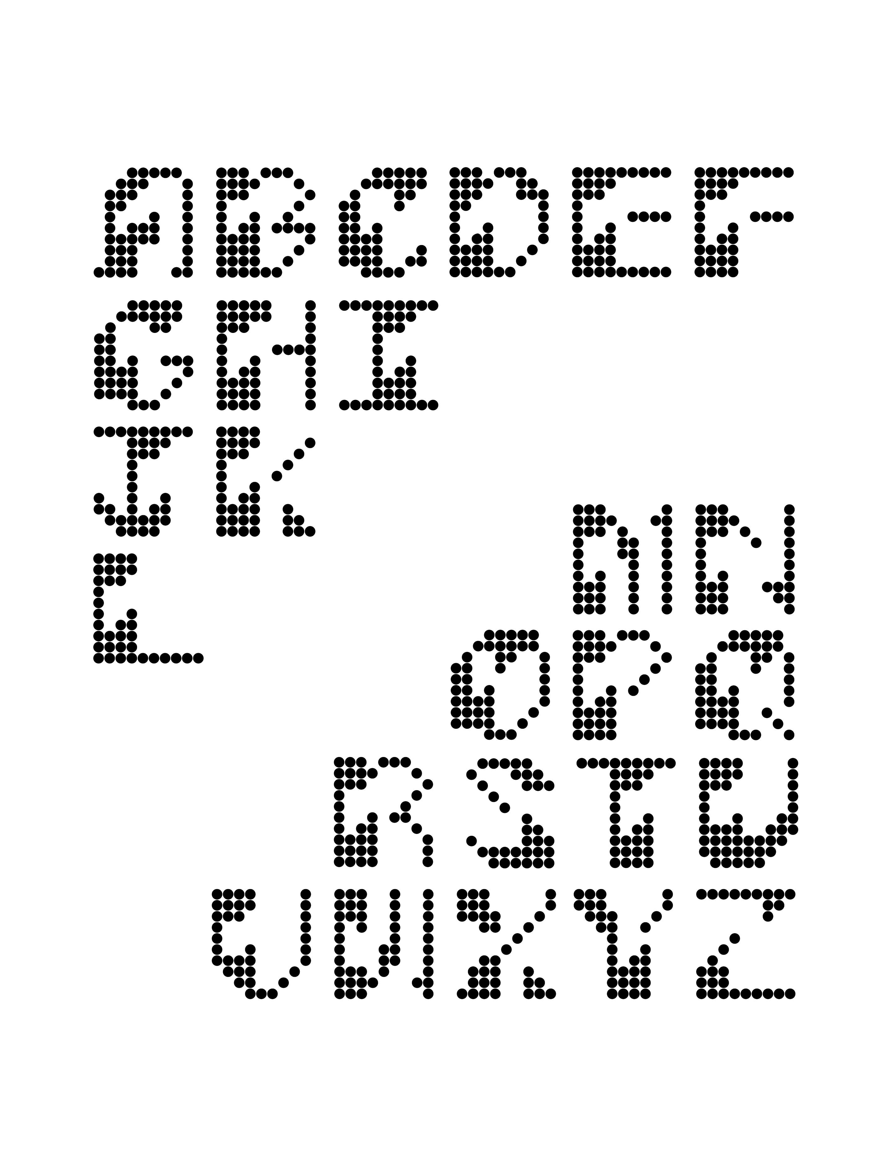 CANTILEVER Alphabet